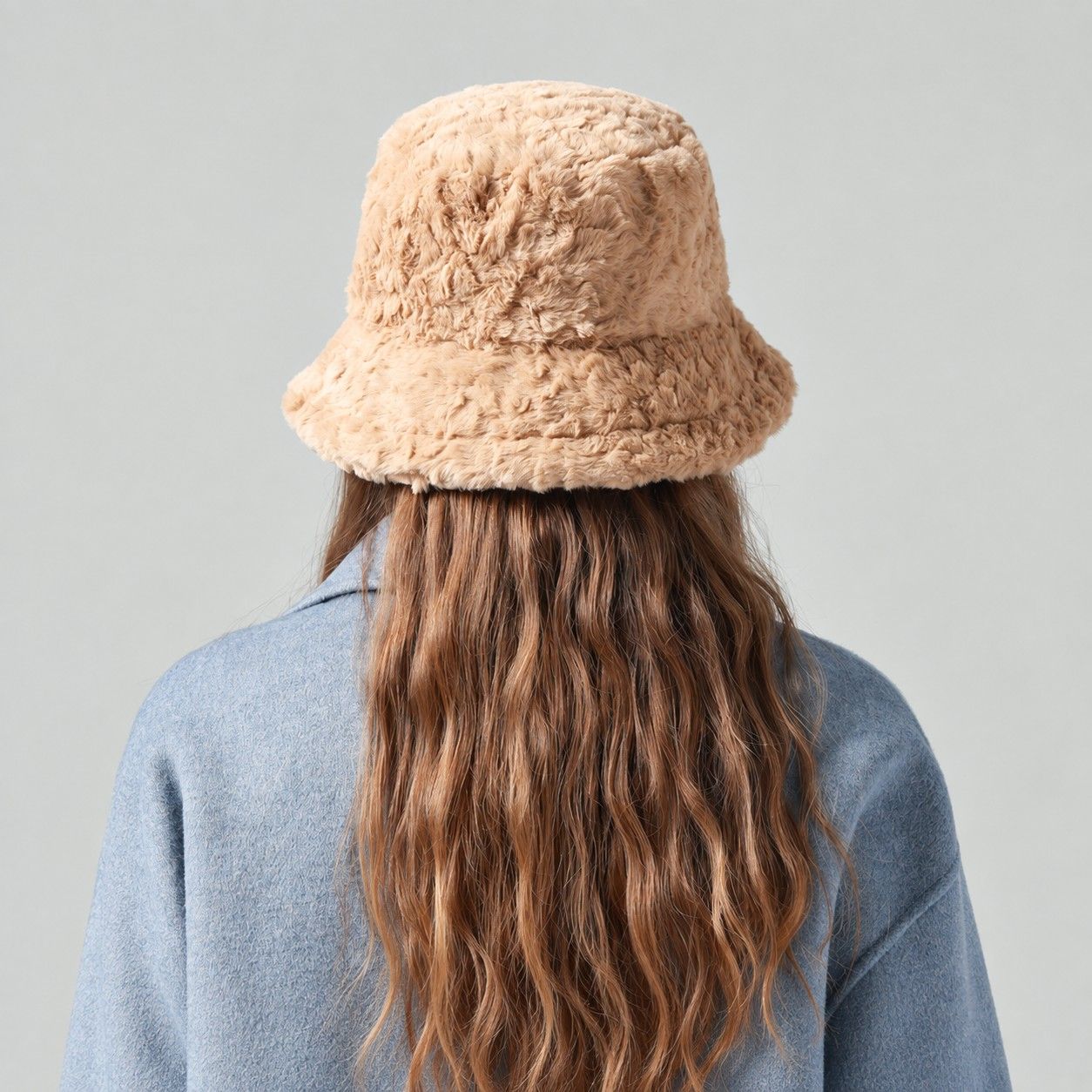 Plush Bucket Hat Soft Fuzzy Teddy Winter Casual Fashion Hat