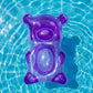 Inflatable Pool Float Lounger with Cup Holder Ergonomic Design Durable PVC Water Float for Pool Beach 35.4x22.8in