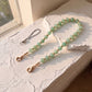 Beaded Wrist Strap with Clasps for Phones and Bags