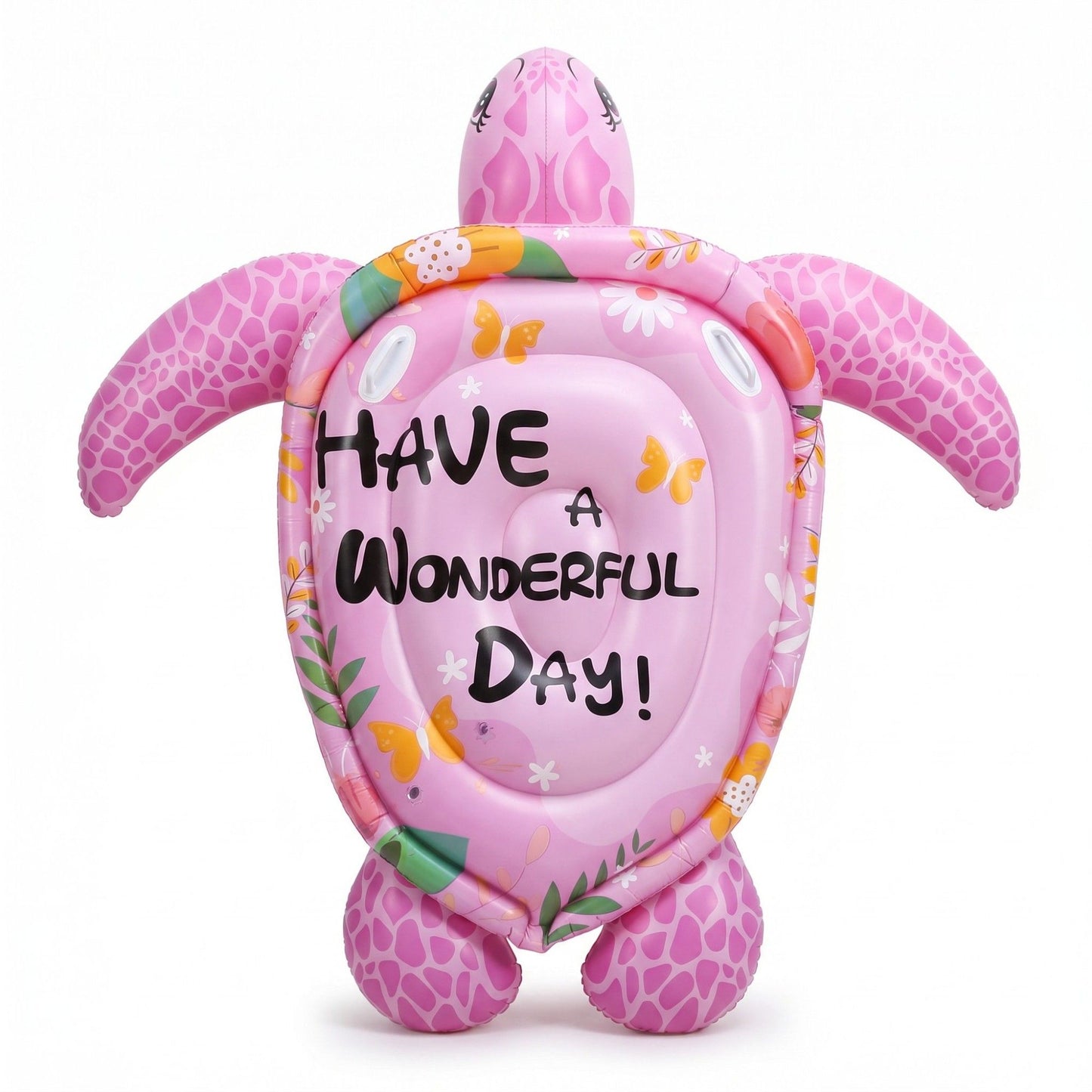 Inflatable Turtle Pool Float Lounge with Handles Durable PVC Water Float for Pool Beach Lake 68.9x68.9in