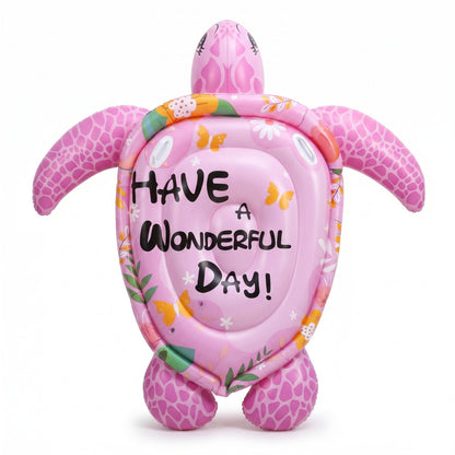 Inflatable Turtle Pool Float Lounge with Handles Durable PVC Water Float for Pool Beach Lake 68.9x68.9in