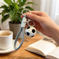 2 Pack Sports Ball Keychains with Wrist Strap and Clip Ring