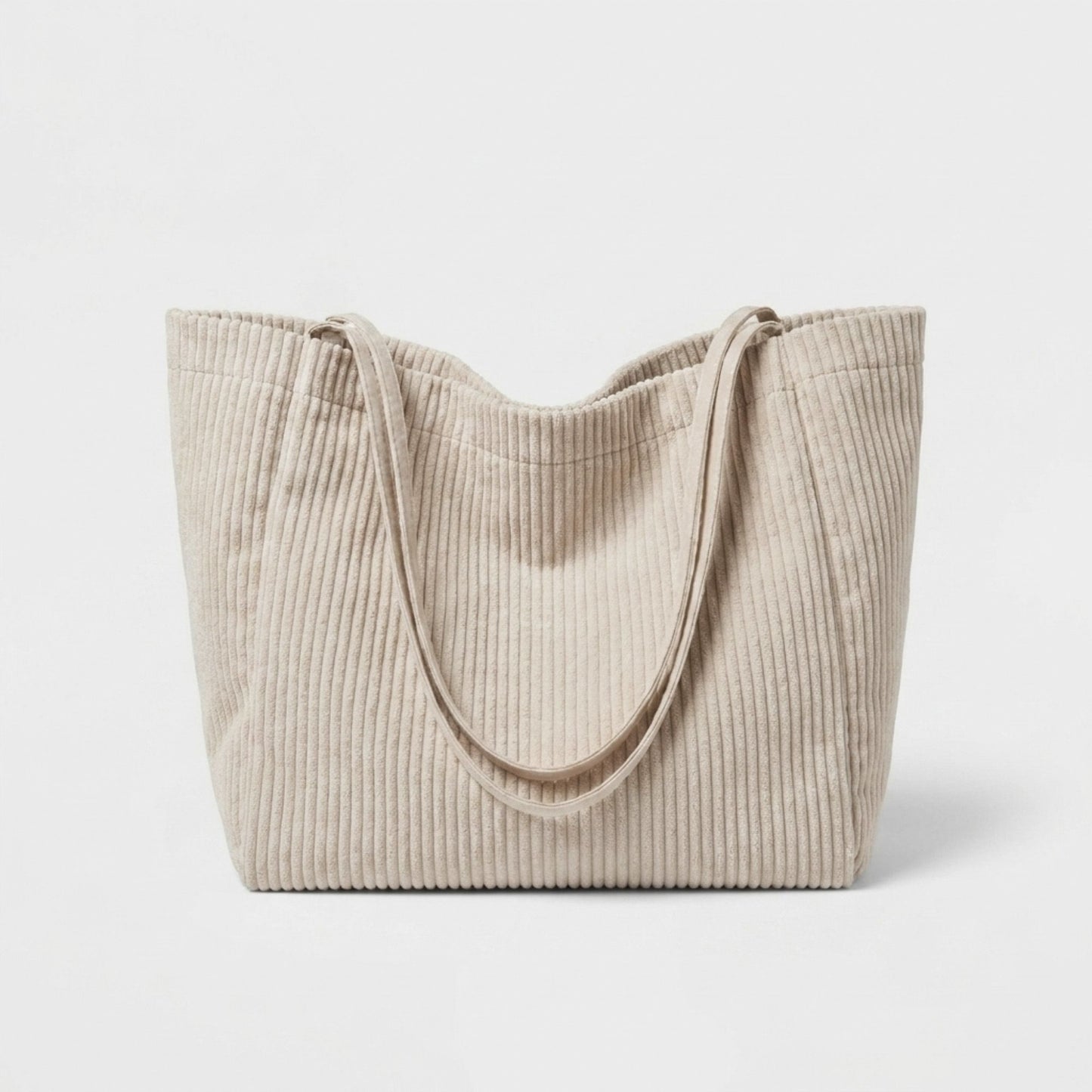 Corduroy Tote Bag Large Capacity Slouchy Shoulder Bag for Work School