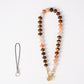 Oval Beaded Phone Wrist Strap with Detachable Clasps
