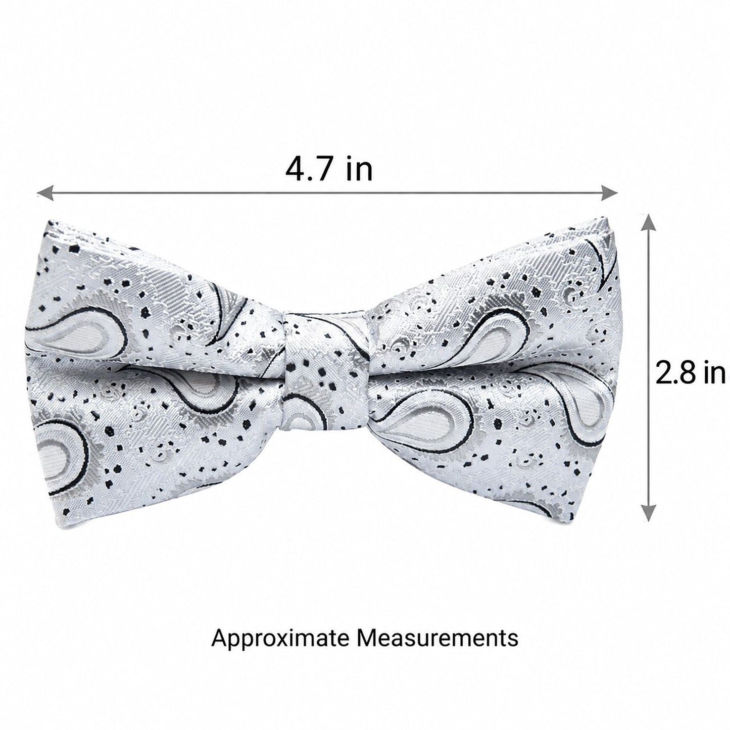 Pre Tied Paisley Bow Tie Adjustable Formal Suit and Tuxedo Accessory