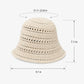 Crochet Bucket Hat Open Knit Brim Lightweight Packable Summer Beach Hat