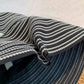 Striped Wide Brim Sun Hat with Tie Back