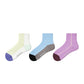 Renaissance Women 3-Pair Ankle Socks Set Assorted Patterns Featuring Colorblock, Cartoon Characters, and Butterfly Prints