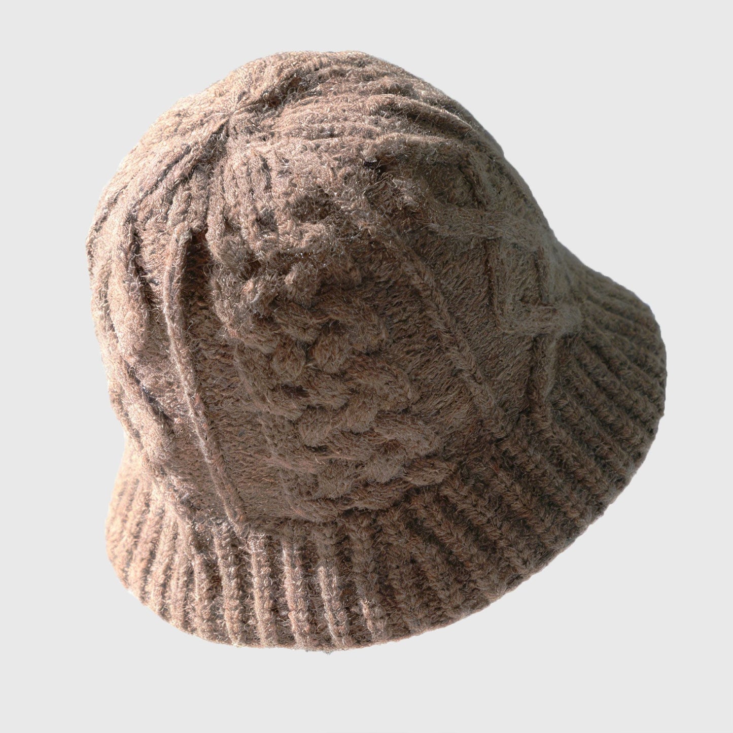 Cable-Knit Bucket Hat - Soft Winter Hat for Casual Daily Wear