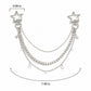 Star Chain Bag Charm with Layered Silver Tone Chains Dual Clips for Jeans Bags and Keys