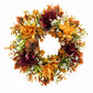 Fall Pumpkin Floral Wreath with Maple Leaves for Front Door Decor