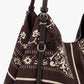 Oversized Bandana Print Hobo Shoulder Bag with Double Handles