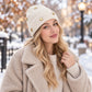 Star Stud Ribbed Knit Beanie Cuffed Winter Hat