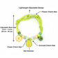 Adjustable Pet Collar with Bell Paw Charm Beaded Necklace Colorful Decorative Collar for Cats and Small Dogs