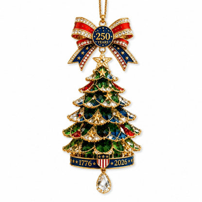 2pc 250 Years Christmas Tree Acrylic Ornaments