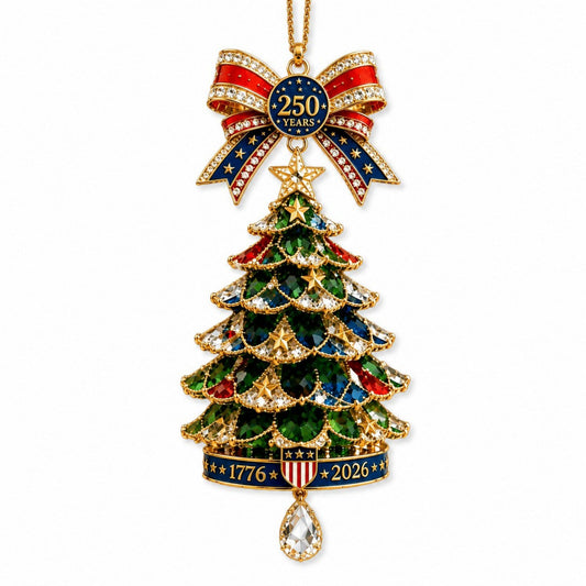 2pc 250 Years Christmas Tree Acrylic Ornaments