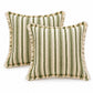 Striped Fringe Decorative Throw Pillow Cover Set of 2
