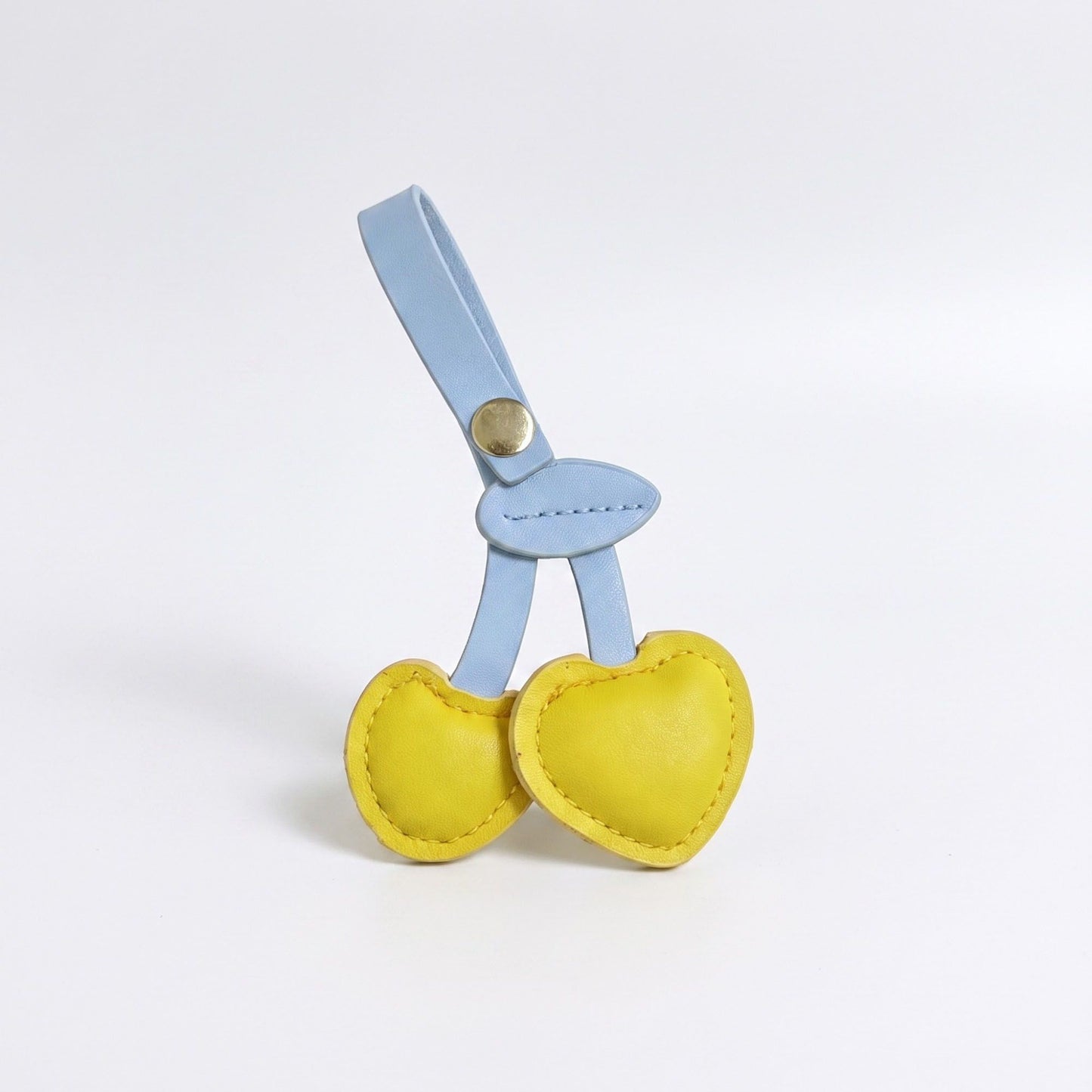 2-Piece Womens Padded Bag Charm with Hanging Strap and Stitched Detail