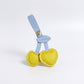 2-Piece Womens Padded Bag Charm with Hanging Strap and Stitched Detail