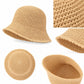 Summer Bucket Hat - Lightweight Straw Sun Hat for Vacation and Beach