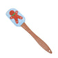 Christmas Silicone Spatula with Wooden Handle for Baking and Cooking