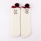 Fuzzy Reindeer Crew Socks 2 Pair US 5-10.5