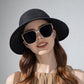 Roll Up Wide Brim Visor Sun Hat with Ponytail Hole and UV Protection Lightweight Packable Foldable Summer Cap