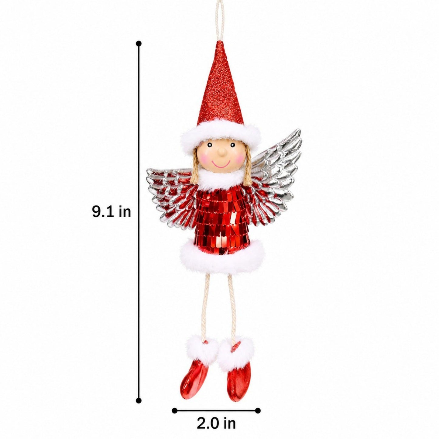 2pk Sequin Angel Christmas Tree Ornaments