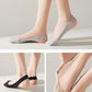 Low Cut No Show Liner Socks with Non-Slip 3D Silicone Heel Grip Pack of 6 Pairs