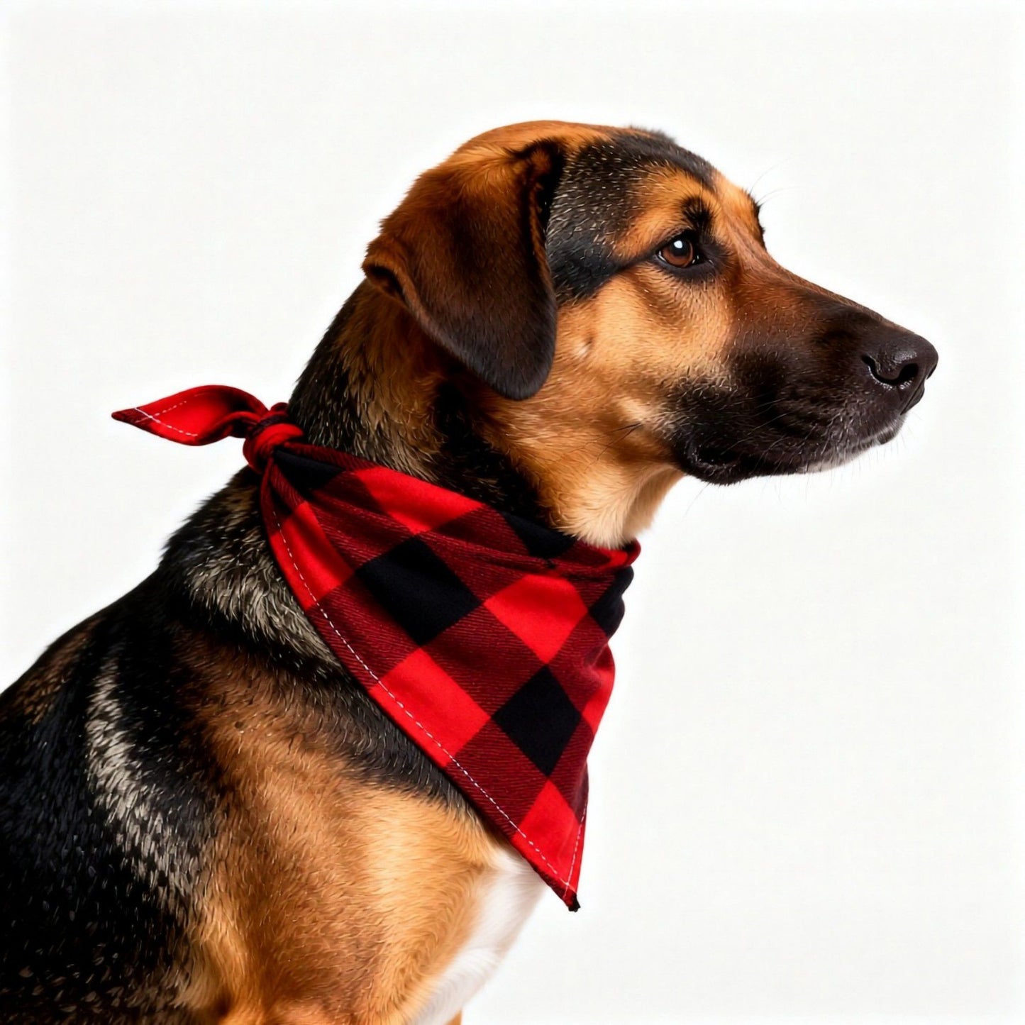 Plaid Pet Bandana Scarf Soft Tie-On Triangle Neck Accessory Classic Check Pattern