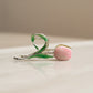 Tulip Flower Metal Hair Claw Clip with Enamel Petal and Leaf Detailing