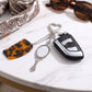 Mirror and Mini Comb Keychain Bag Charm with Heart Clip