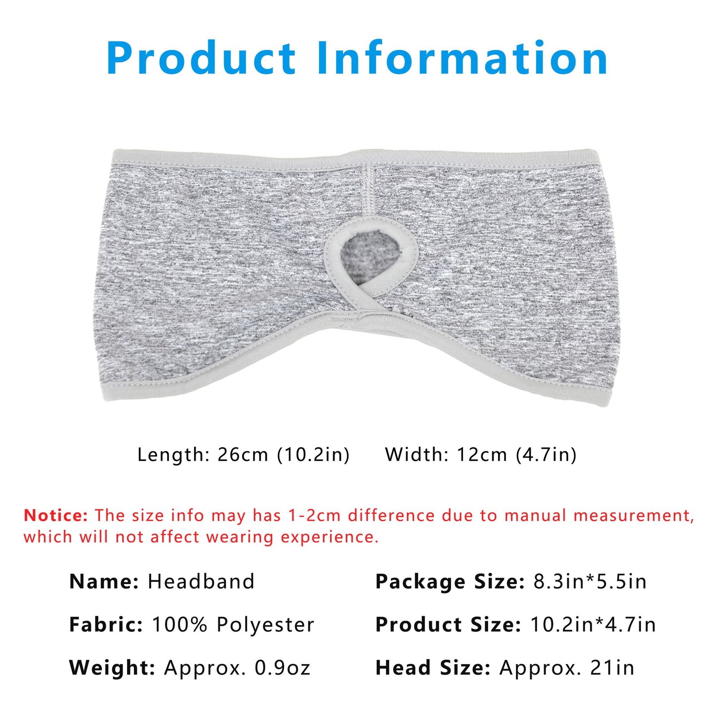 Ponytail Headband Moisture-Wicking for Running Exercise Workouts Winter Ear Warmer