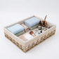Rectangular Storage Basket with Fabric Lining and Lace Trim