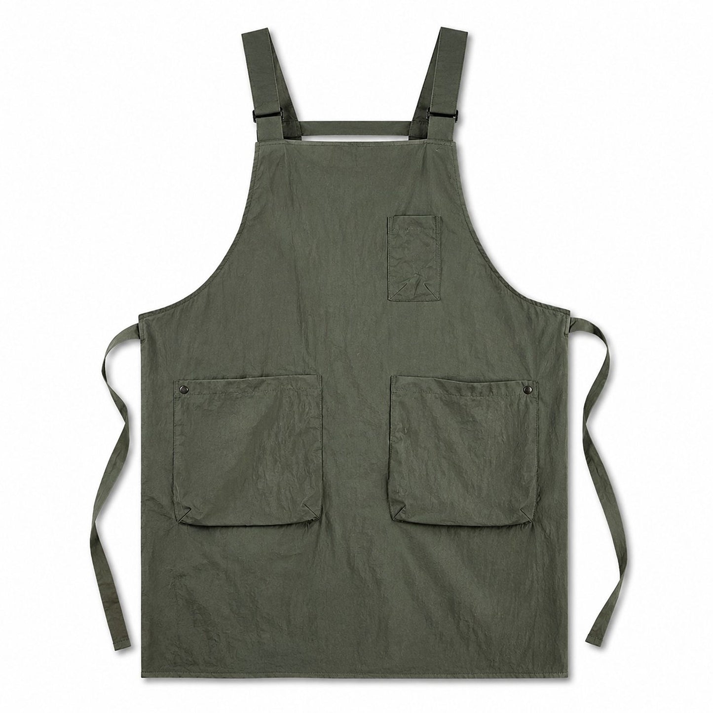 Water Resistant Utility Apron with Adjustable Straps and Three Pockets
