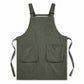 Water Resistant Utility Apron with Adjustable Straps and Three Pockets