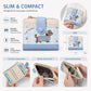 Compact Dachshund Print Bifold Wallet with Zipper Coin Pocket, Card Slots, Snap Closure and Bone Charm