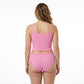 2 Pack Ribbed Lace Trim Bikini Underwear