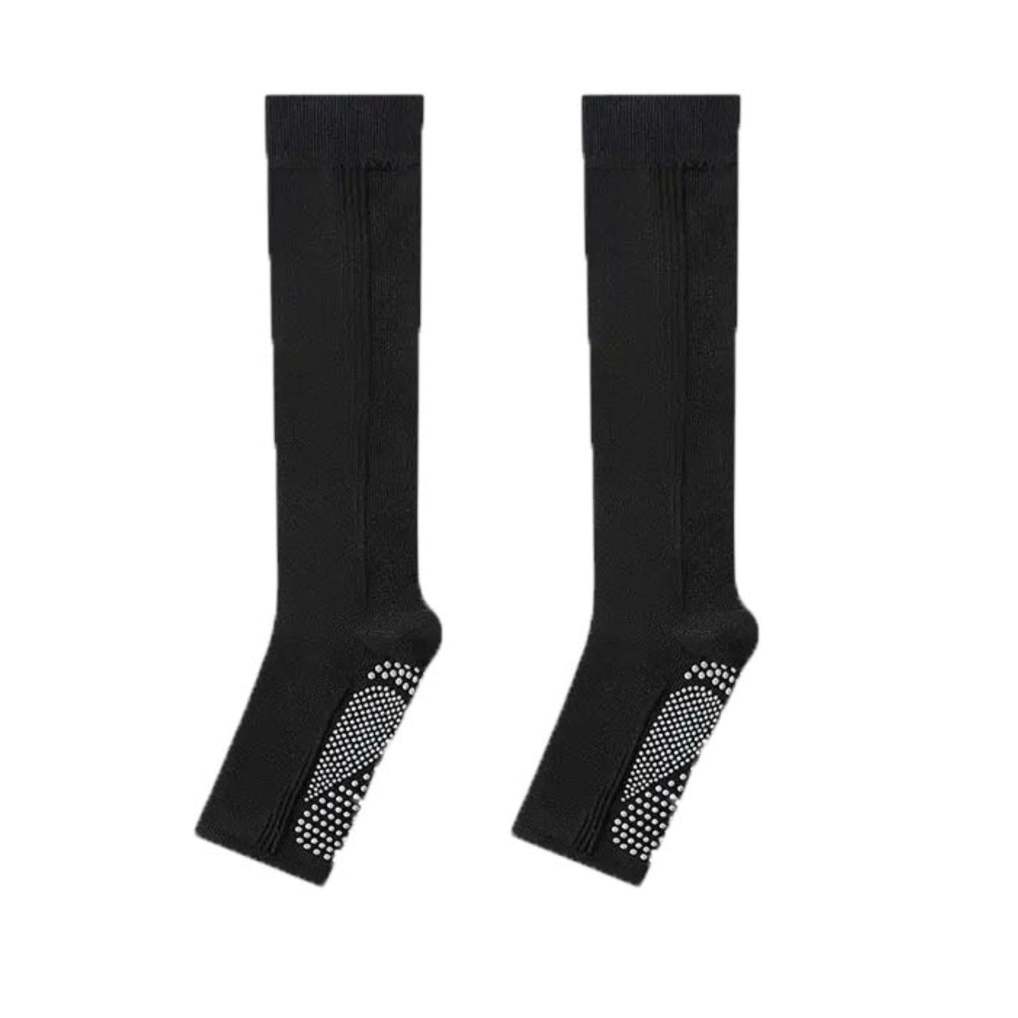 Knee High Grip Socks with Anti-Slip Sole for Barre, Yoga, Dance, and Pilates 2-Pack