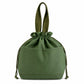 Insulated Drawstring Lunch Bag with Front Pockets Reusable Lunch Tote