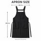 Water Resistant Utility Apron with Adjustable Straps and Three Pockets