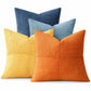 4 Pack Patchwork Corduroy Throw Pillow Covers 18 x 18 Inch for Sofa and Bed