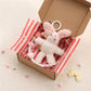 Cute Cartoon Animal Beaded Keychain Plush Toy Bag Charm Set