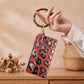 Leopard Print Zip Pouch with Bangle Wristlet and Tassel