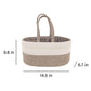 Woven Rope Storage Basket Organizer Bin Soft Cotton Basket for Nursery Shelves Closet Organization