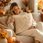 Autumn Pumpkin Maple Leaf Throw Pillow Cover Square Plush Cushion Cover