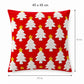 2 Pack Christmas Tree Bow Embroidered Velvet Pillow Covers