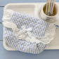 Cotton Crossbody Bag with Zipper Closure and Interior Pocket