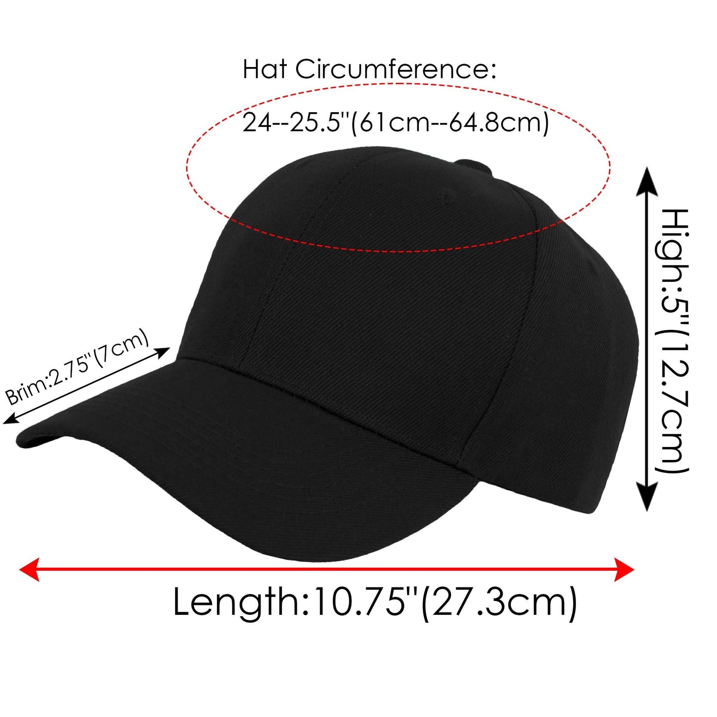 Alilang Classic Baseball Cap for Women Men Golf Dad Hat Solid Adjustable Plain Cap