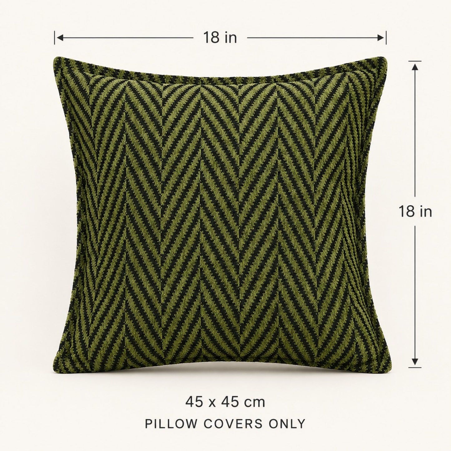 2 Pack Chevron Textured Decorative Throw Pillow Covers